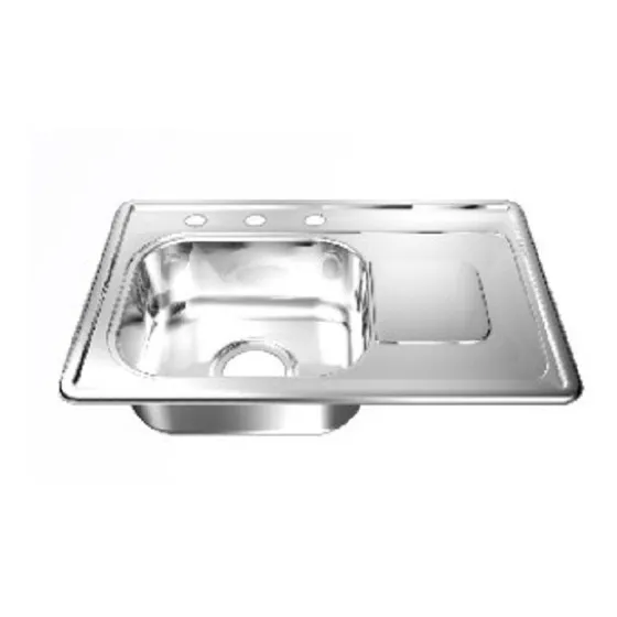 Fregadero Acero Inoxi 60x40cm Empotrar Ponch Izq. 3 Huec
