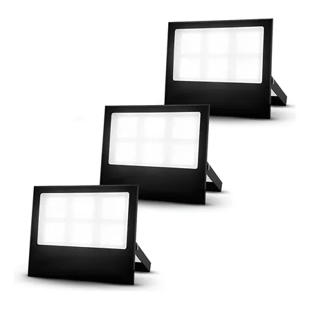 Kit 3 Refletor Led 300w 6500k Branco Frio Ip65 A Prova D'água Preto Cod: Alut010041-3 Alut By Avant