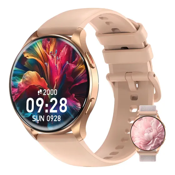 Reloj Inteligente Iowodo X20 Rosa AMOLED 1.49'' Bluetooth Llamadas Resistente Agua