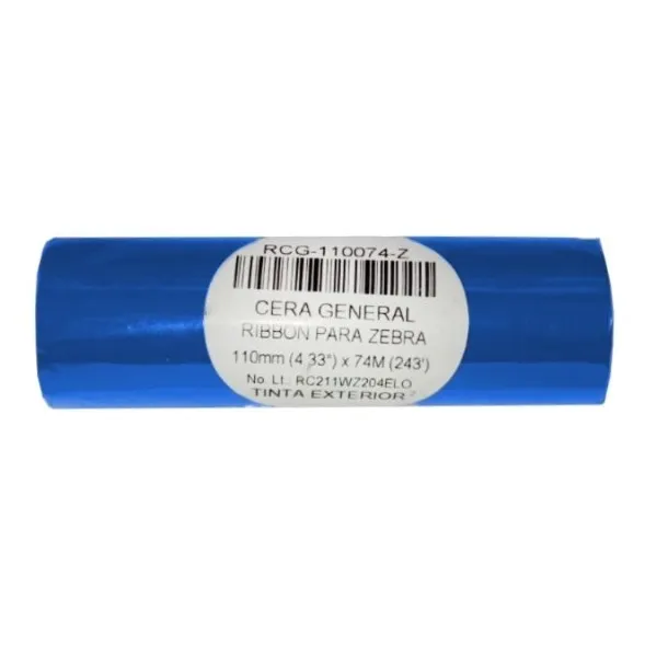 Ribbon Cera 110x74mts Paq. 10 Pzas Para Impresora Etiquetas 