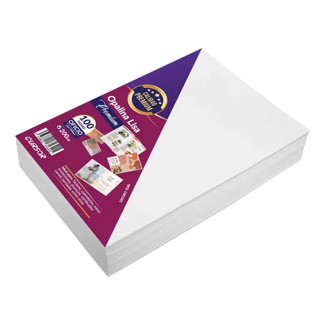 Opalina Lisa Extra Blanca Premium 200g Oficio 100h Cursor Color Blanco
