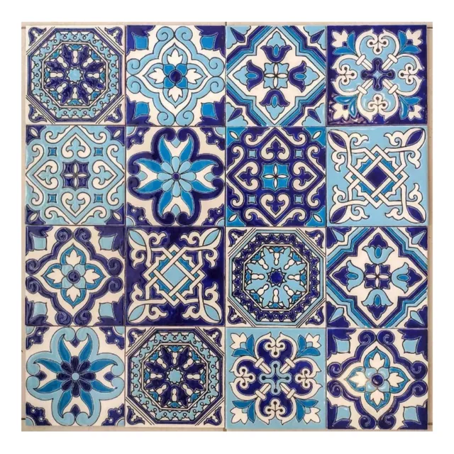 Azulejos Mayólicas Andalucía Cobalto  15 X 15 Caja X 8 Unid.