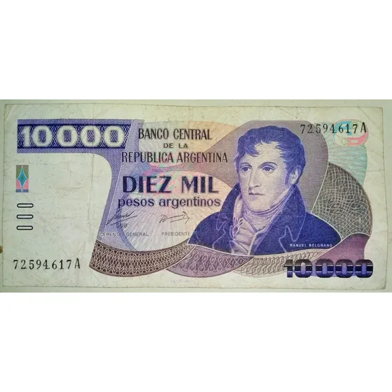 Billete 10000 Pesos Argentinos Prócer 1983 Genérico
