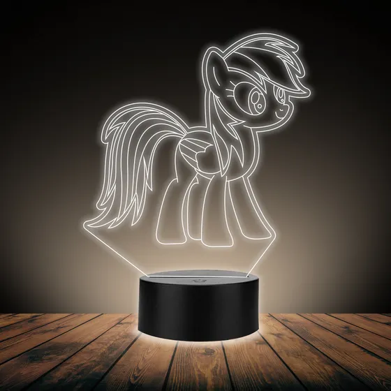 Lampara Led Mesa My Little Pony Rainbow Dash Art12409