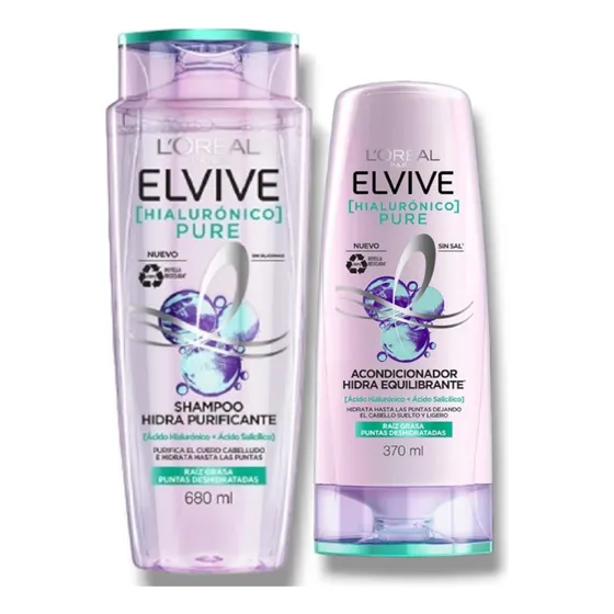 Elvive Hialuronico Pure 370ml + 200ml