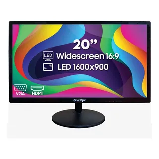 Monitor Brazil Pc Com Tela De 20 60hz 127/220v E Resolução Hd Monitor Brazil Pc Com Tela De 20 60hz 127/220v E Resolução Hd
