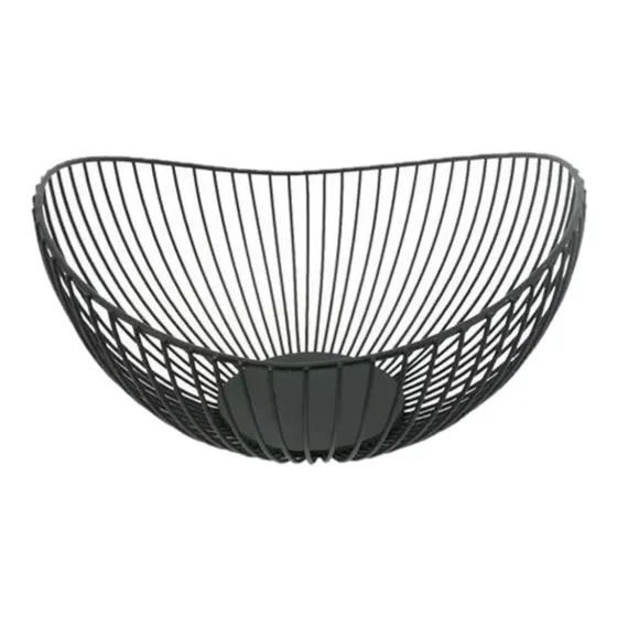 Fruteira Yazi YC1962 Aramado Preto Organizador De Frutas Cozinha