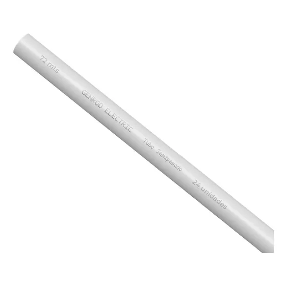 Caño Tubo Pvc Rígido Semipesado Genrod Ø25mm - Pack  X 72m