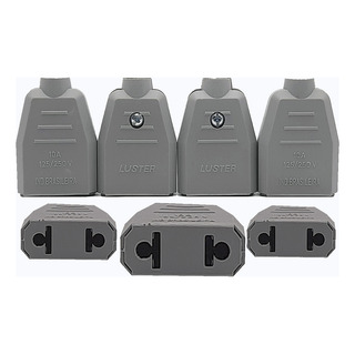 Pino Plug Tomada Fêmea Tipo A Cinza 2 Polos 10 A Kit Com 10 Pino Plug Tomada Fêmea Tipo A Cinza 2 Polos 10 A Kit Com 10