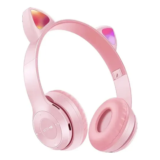 Audífonos Inalambricos Bluetooth Con Luces Orejas De Gato