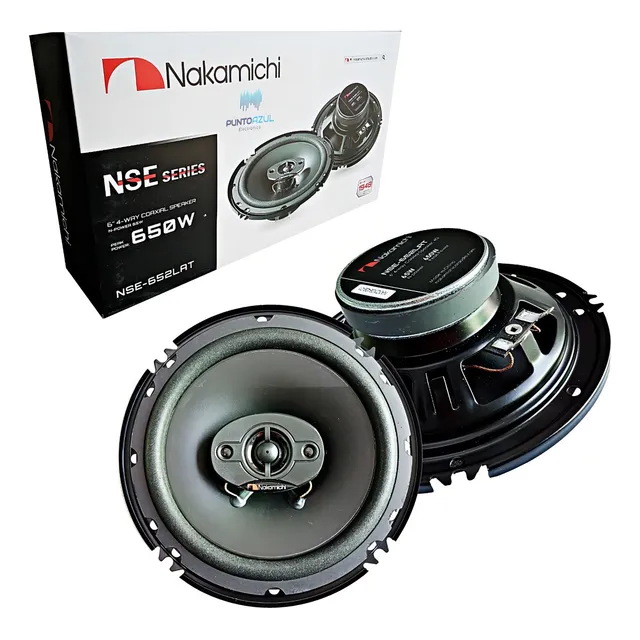 Bocinas 6.5 Pulgadas Nakamichi Nse-652lat 650w Max 4 Vias Color Negro
