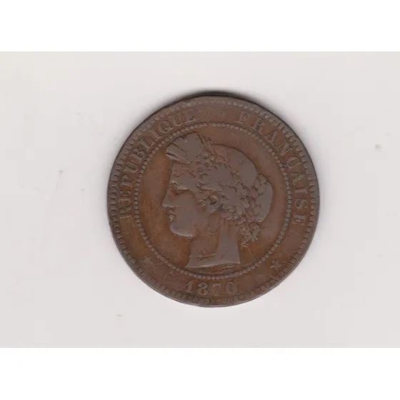 Moneda Francia 10 Centimes Año 1870 A Muy Bueno +