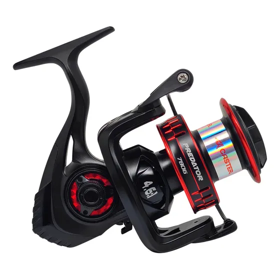 Reel Frontal Caster Predator 7806 Lance Mar Cast 6 Rulemanes Color Negro/Rojo Lado de la manija Derecho/Izquierdo
