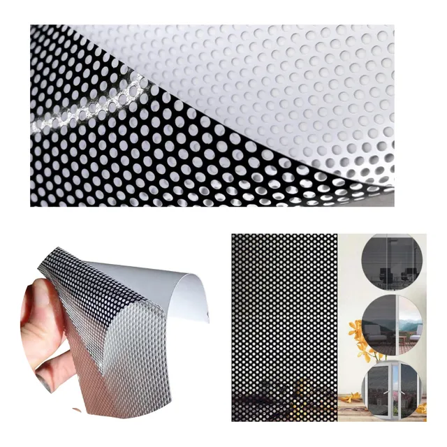 Película Vidrio Ventanas Microperforado 120cmx3mt Vinilo
