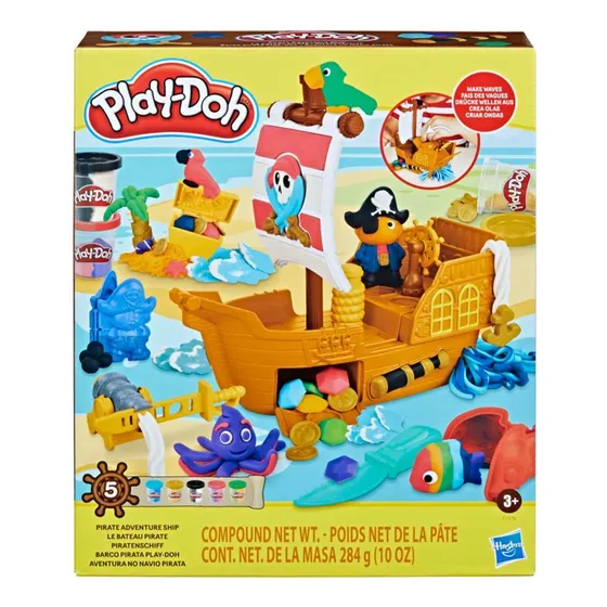 Play Doh Barco Pirata ´aventura + 5 Masas / Diverti Color Amarillo