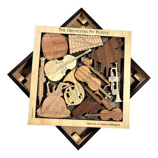 Orquesta Pit Wood Puzzle Puzzle Brain Teaser - Con 13 Instru Orquesta Pit Wood Puzzle Puzzle Brain Teaser - Con 13 Instru