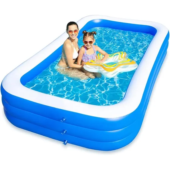 305cm Alberca Inflable Grandes Piscinas Rectangular Azul Ununmx