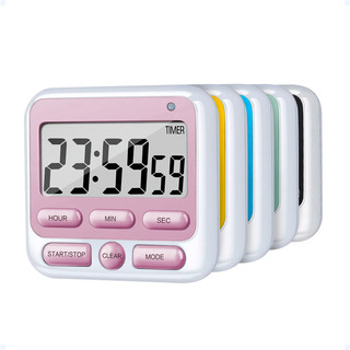Temporizador De Cozinha Timer Com Cronometro Relógio E Data Temporizador De Cozinha Timer Com Cronometro Relógio E Data