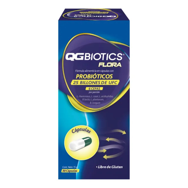 Qgbiotics Flora Probióticos 25 Billones Ufc - 30 cápsulas