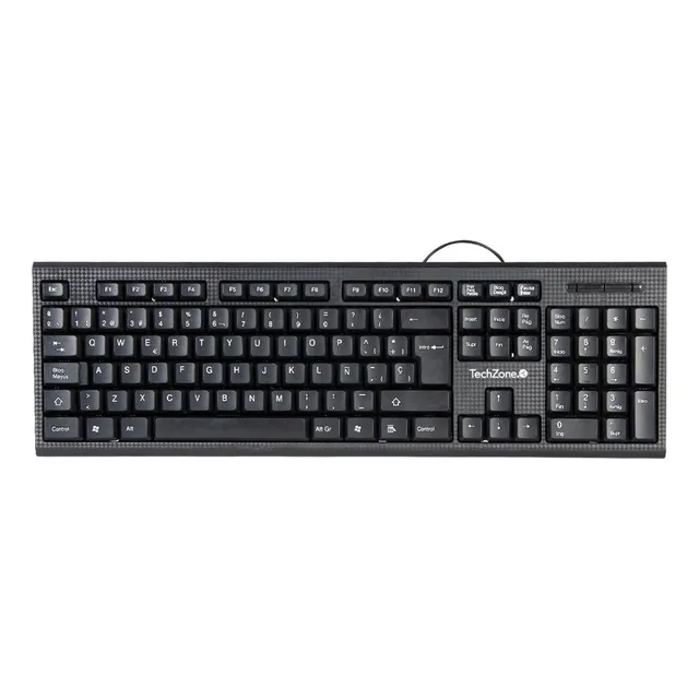 Teclado Techzone Tz16tec01-ala, Alámbrico Usb Negro Español
