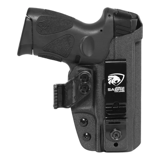 Coldre Sabre Kydex Iwb Velado Taurus G2c 9 Mm .40 Preto Cor Preto Sem Recorte Para Mira Optrônica Orientação Da Mão Destro