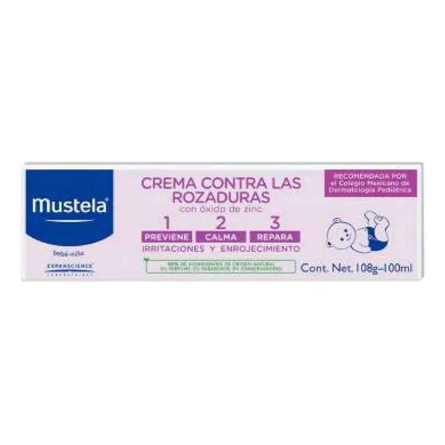 Crema Contra Rozaduras Bebés Orgánica Óxido Zinc Mustela