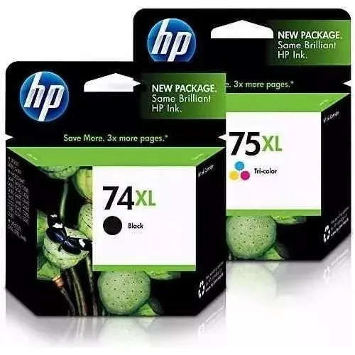 Kit Cartuchos Originais Hp 74 Xl Preto E 75 Xl Color P C4480