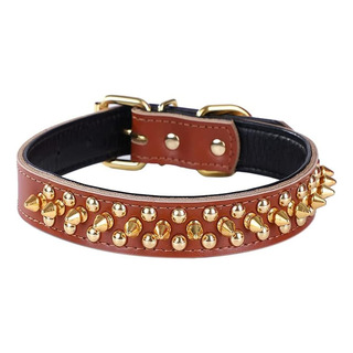 Collar De Perro Con Tachuelas, Collar De Perro De Cuero Genu Collar De Perro Con Tachuelas, Collar De Perro De Cuero Genu