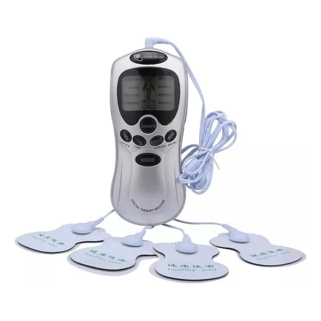 Electroestimulador Portátil Masajeador Tens 8 Parches Usb