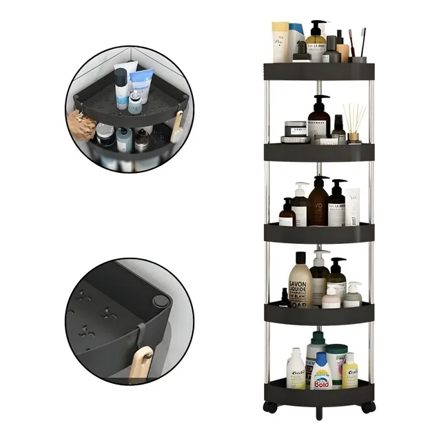 Esquinero De 5 Niveles Para Baño Cocina Con Ruedas