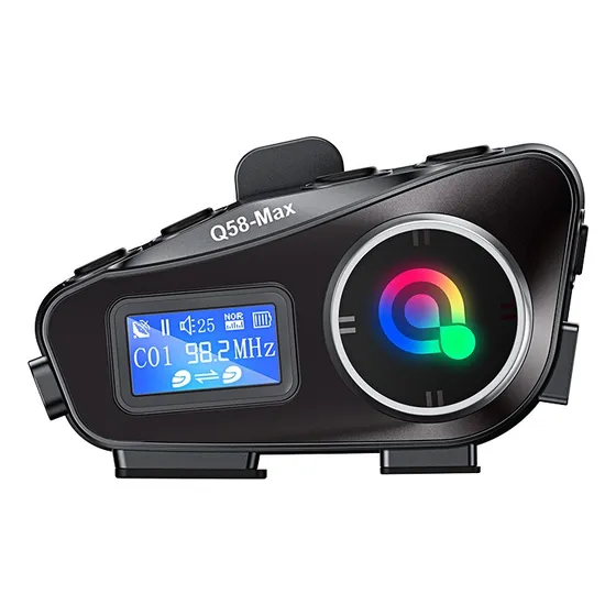 Intercomunicador Moto Mixio Q58max Radio Fm Pantalla Ip6x