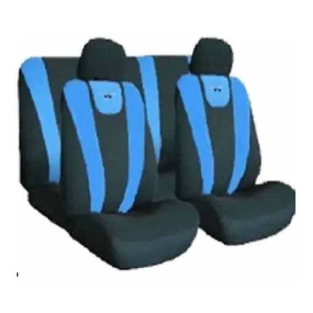 Funda Cubre Asientos Tela Auto Camioneta Negro/azul