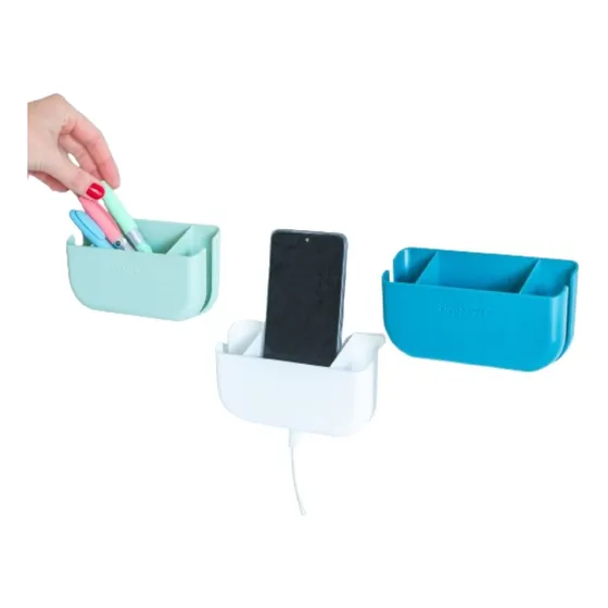 Organizador De Pared Multiuso 14.5x8cm Color Turquesa