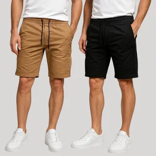 Kit 2 Bermudas Sarja Masculina Moda Premium Slim Kit 2 Bermudas Sarja Masculina Moda Premium Slim