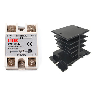 Ssr-40 Relevador Estado Solido 40a Aa/dd/da + Disipador Ssr-40 Relevador Estado Solido 40a Aa/dd/da + Disipador