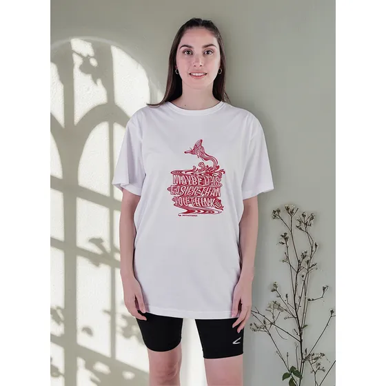 Remera Dama Mujer Oversize Estampada Manga Corta Cameron
