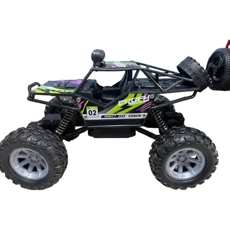 Carrinho Controle Remoto 4x4 Off Road Rock Crawler Grande Roxo Verde Rock Crawler