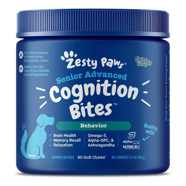 Suplemento Cognitivo Para Perros Zesty Paws 90 Soft Chews
