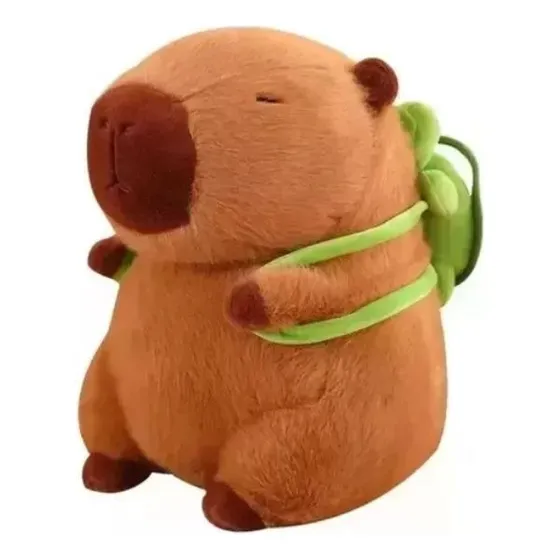 Peluche Capibara Carpincho Con Mochila De Tortuga Importado. Capibara