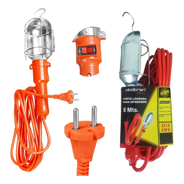Luz De Trabajo Con Protector De Metal 8 Metros Abatron 18awg