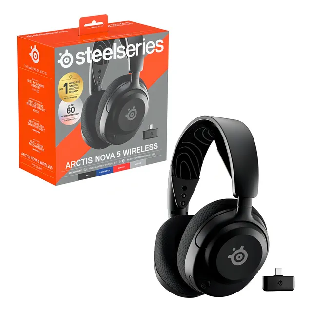 Diadema Steelseries Arctis Nova 5 Wireless Color Negro Luz Ninguno