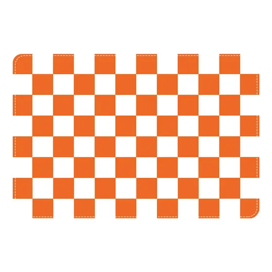 Mocsicka Tapete Baño Cuadro Bufalo Naranja Antideslizante 24