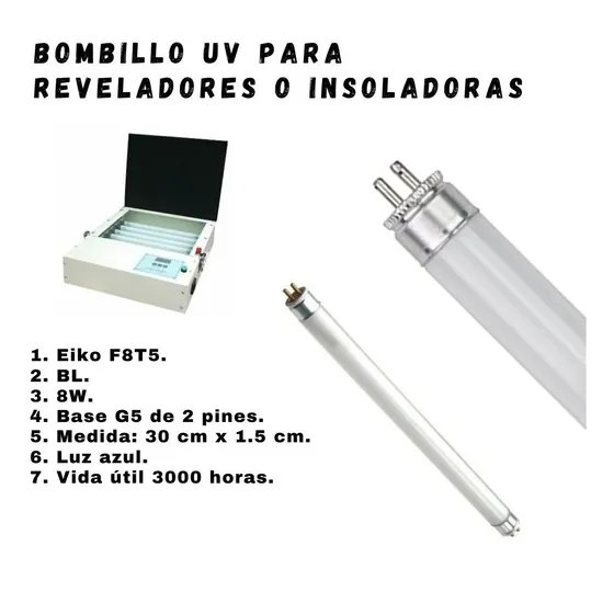 Bombillo Uv Para Reveladoras O Insoladoras De Tampografía