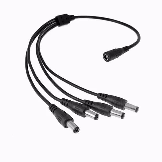 Cable Splitter Pulpo 4 Macho 1 Hembra Dc 12v Cámaras Dvr 1a4