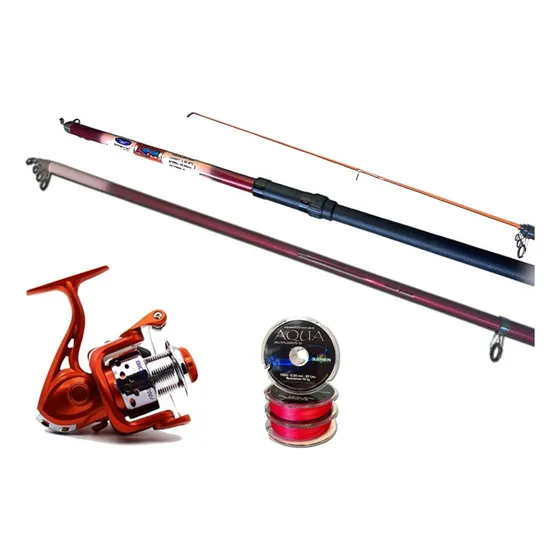 Combo Pejerrey Raptor 3.50m 80grs+bionic 3bb+100m Multi 0.2