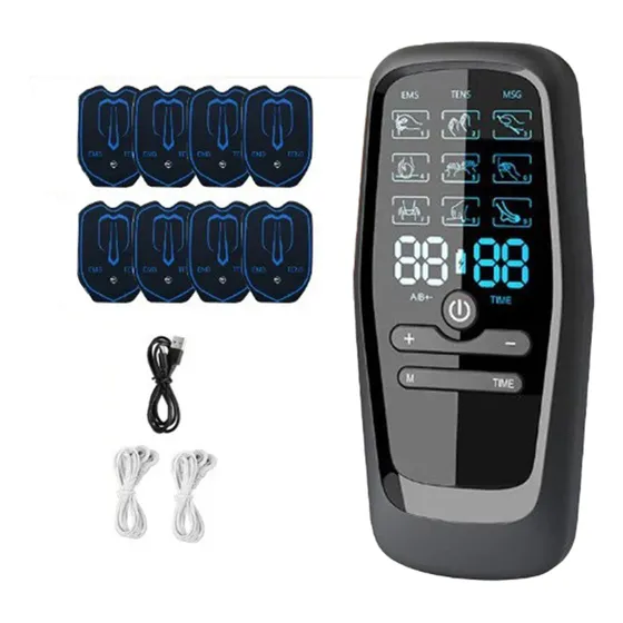Tens/ems Electroestimulador Muscular Pulso Recargable 9modos