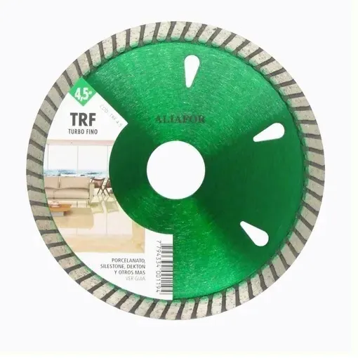 Disco de corte Aliafor turbo fino 115mm x 1.2mm color verde