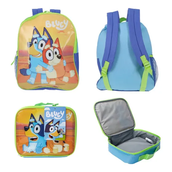 Bluey Set Morral Y Lonchera Escolar