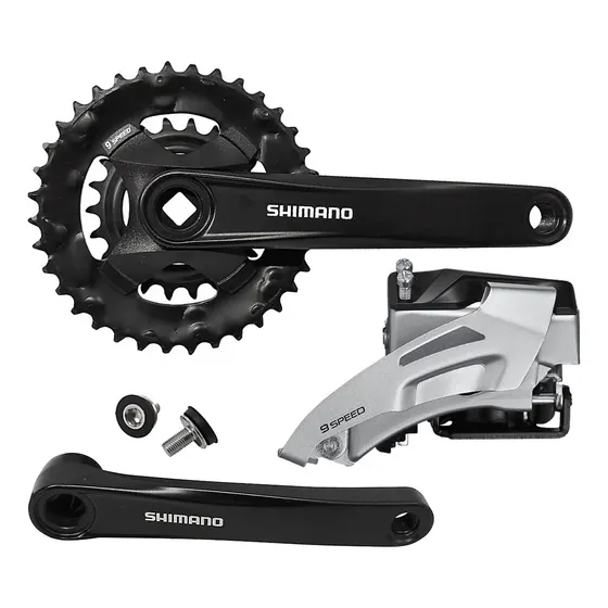 Combo Biplato Shimano Mt101 36/22 9v + Descarrilador Altus