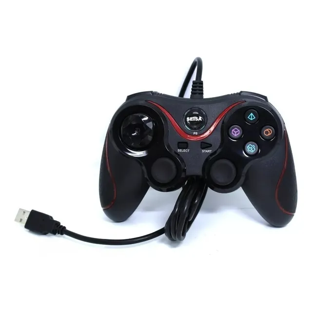 Joystick Para Ps3 Pc Computadora Vibra Cable Usb 1.8 Metros